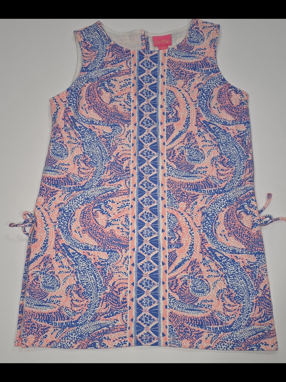 Lilly Pulitzer Pink & Blue Paisley Shift Dress for Girls 12/14
